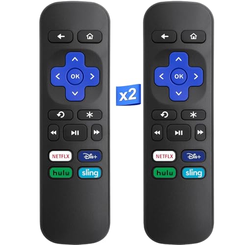 2 Pack Replacement Remote Control for Roku Box Express Player Premiere for R0KU 1 2 3 4 (HD LT XS XD XDS)NOT for RokuTV or RokuStick