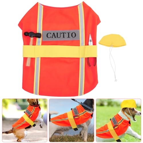 Chaleco Reflectivo Disfraz Perro Ingeniero Naranja XL miniatura 3