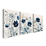 Design botanique élégant de style aquarelle Les illustrations florales bleues apportent élégance et esthétique naturelle à n'importe quelle pièce. En tant que peinture murale naturelle ou impression botanique, l'ensemble complète parfaitement les styles classiques et modernes de décoration d'intérieur