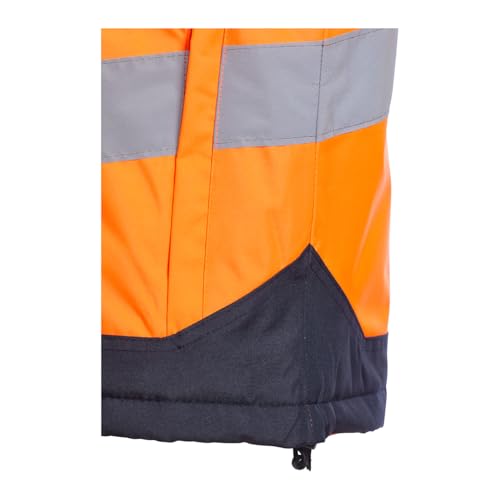 Blackrock Hi-Vis Body Warmer Rail pomarańczowa/granatowa wyściełana kamizelka, Hi Viz, unisex, polar, Gillette, odzież robocza, ciepła, kamizelka, wodoodporna i wiatroszczelna powłoka, rozmiar 3XL