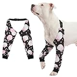 LovinPet Dog Elbow Protector Anti-Licking Elbow Sleeve, Adjustable, Comfortable & Durable Front Leg Guard for Medium to Large Dogs, Prevents Licking and Chewing,Dog Sleeve,Dog Leg Sleeve,Pink