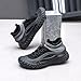 Chunky Platform Sneakers with Knit Sock Design, Rugged Outsole, Athletic Fashion Shoes, Available in Black, Grey, White (Black, Adult, Men, 8.5, Numeric, US Footwear Size System, Medium)