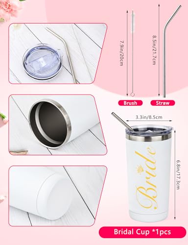 EPLAZA Bride Robe for Wedding Day Set with Slippers Tumbler Tote Bridal Robes Feather Lace Satin Robe for Bachelorette Party4