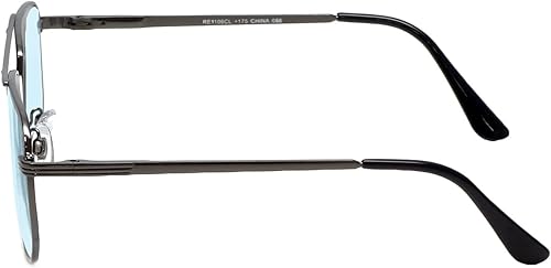 Miniatura 3 de Calabria 1106 Pilot - Gafas de lectura con filtro de luz azul para hombre, diseño de 1.50 Gunmetal