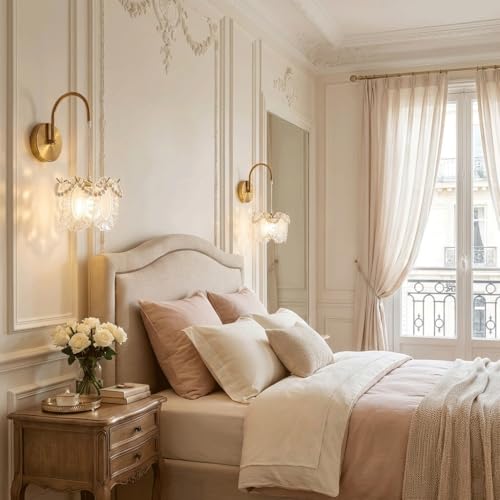 Lámpara colgante estilo crema francés con acabado de latón antiguo de lujo 7
