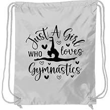 inktastic Just a Girl Who Loves Gymnastics Drawstring Bag White 459d0