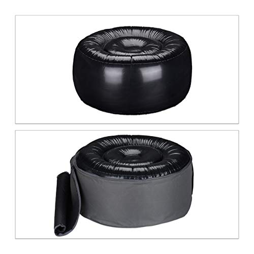 Aufblasbarer Pouf Sitzhocker 54x26 Cm - Wasserfester Outdoor Hocker Für Garten & Balkon