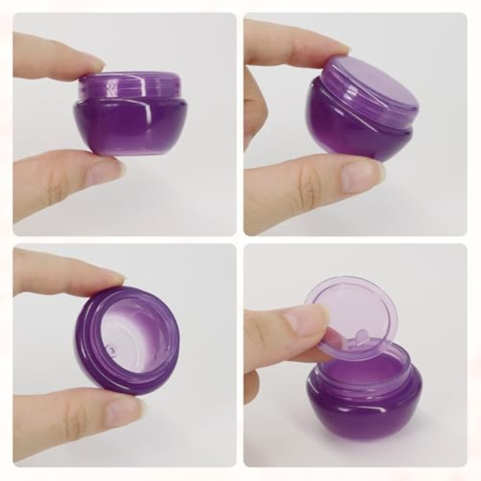 36 Pieces Purple Frosted Container Jars for Makeup and Creams