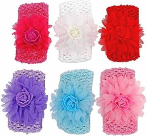 Rubela Baby Girls Headbands Flower Lace Band Hair Accessories for Newborns Infants Toddlers