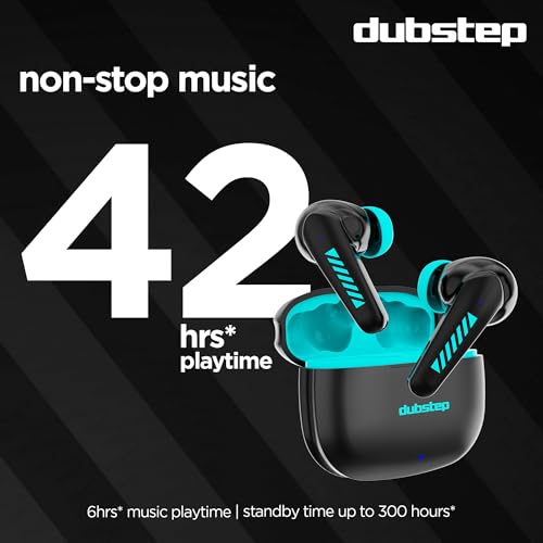 Image of Dubstep Buzz X3 in-Ear Wireless Earbuds with Upto 42 hrs Playtime, 13mm Dynamic Drivers, X-Bass Technology, ENC, Clear Calls TWS Earbuds, Bluetooth V5.3 Earphones, Type-C Fast Charging (Black /Blue)