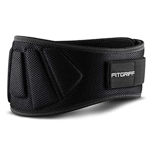Fitgriff® Weight Lifting Belt V1 for Men and Women – Weightlifting Belt for Gym, Bodybuilding, Weight and Crossfit Training – Back Support Belt