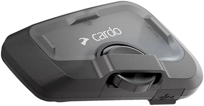 Cardo Systems FREECOM 4X Motorcycle 4-Way Helmet Bluetooth Communication System Headset Intercom, Universal Bluetooth Connectivity, Waterproof, 40mm Speakers - Dual Pack