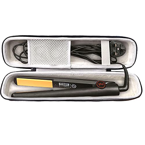 BTOPCASE Hard EVA Protective Carrying Storage Cover Case for HSI Professional Hair Straightener / ghd Classic Original IV (Black-Grey Villus Inside)