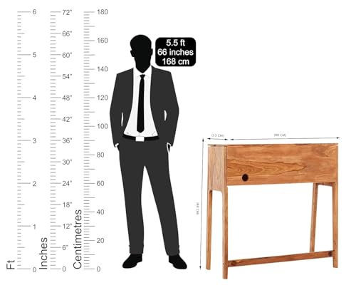 Image of sheesham Wood Study Table | Office Desk Table | Study Table for Home Office | desks for Work from Home Office | Writing Desk | Brown Finish