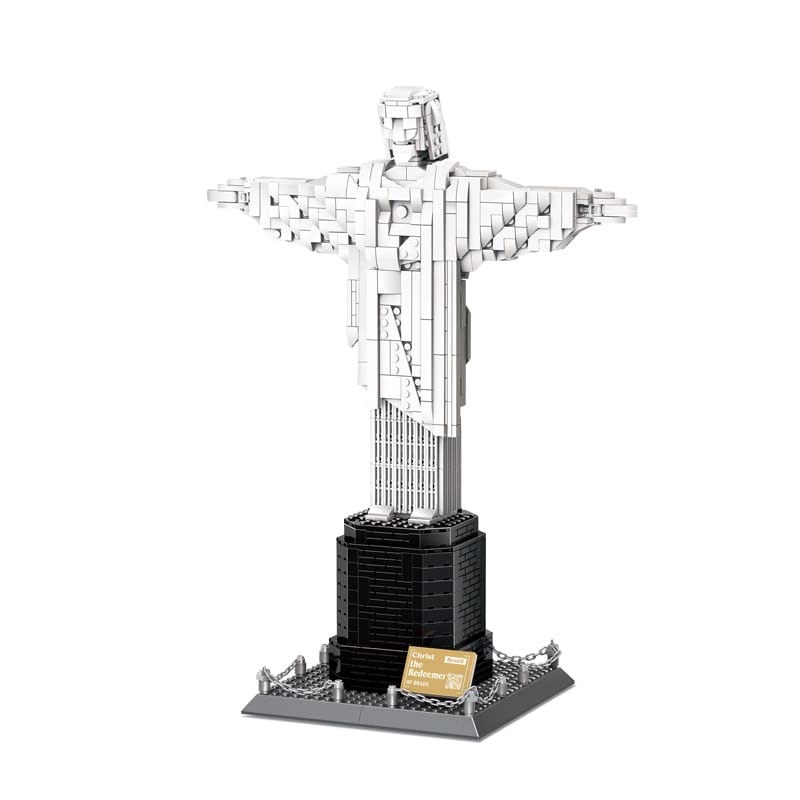 Image of Rio De Janerio Christ's, Redeemer of Brazil Building Blocks (973 Pcs, 6+ Years) | DIY Educational Toys for Kids Brain Development, World's Great Architecture & Landmarks