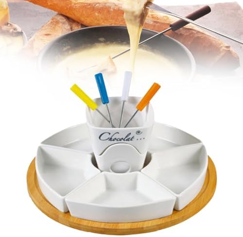 NonMiFyR Chocolate Ceramic Butter Warmer Set Melt Hot Pot Bowl Butter Heater Multipurpose Dipping Bowl with Candle Heat Suitable for Family Gatherin, B - 5