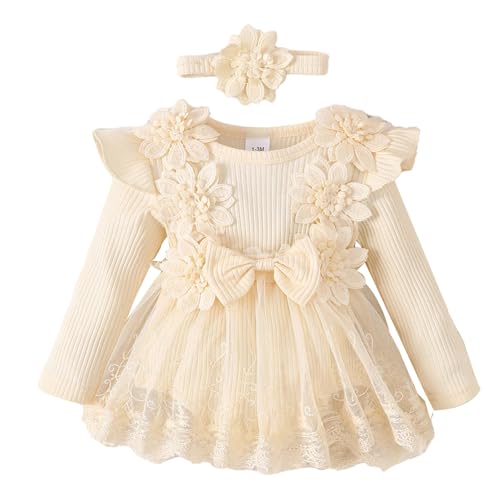 Body Suits for Baby Boy Baby Lace Flower Long Sleeve Jumpsuit Ha Dress Bodysuit Baby Boy