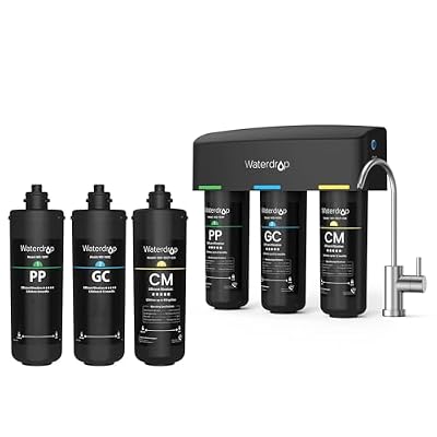 Waterdrop TSB-CM Under Sink Water Filter System Reduce Chloramine and Waterdrop WD-10PP/WD-10GC/WD-CM Under Sink Water Filter