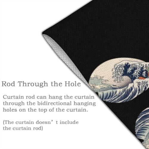 GGNKDL Wave Pattern Curtain 34x56 inchs - Quality Fabric Door Curtain for Home and Office Use - Image 5