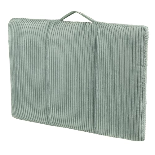 Petsona Hundebett Hundekissen Rippenstrickstoff rutschfeste Unterseite Weichschaum, Grün,L