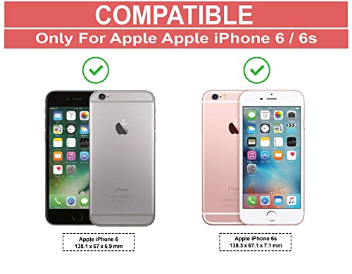 Image of Zapcase Back Case Cover for iPhone 6 / iPhone 6S | Compatible for iPhone 6 / iPhone 6S Back Case Cover | Clear Case with Camera Protection | (TPU + PC | Matte Black)