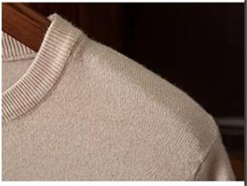 Men's Crew Neck Knitted Short Sleeve Wool Loose Half Sleeve Sweater Solid Color Pullover Tee Tops4