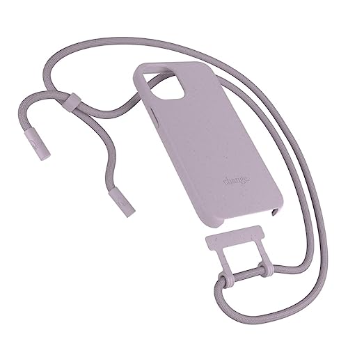 Woodcessories - Nachhaltige Handykette abnehmbar kompatibel mit iPhone 12 Hülle mit Band lila, iPhone 12 Pro Hülle mit Band lila - biologisch abbaubar