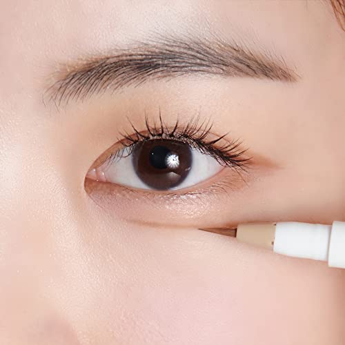 Im Unny Fake Trick Double Eyelidner 01 Pale Brown | Korean Eye Bag Makeup, Aegyo Sal Liquid Liner For Cute, Youthful Eyes, Long Lasting Waterproof Hypoallergenic Formula | Korean Makeup #TOP6