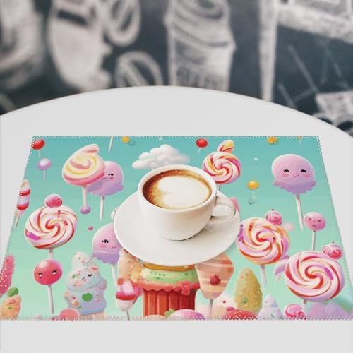 Sets de table Candy Happy lot de 4 pour protéger des rayures - 8