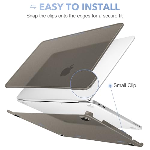 Image of May Chen Compatible with MacBook Neo 13 inch Model A3404 2026 Release, Slim & Lightweigh Frosted Finish Protective Case with Keyboard Cover&Screen Protector, Frosted Black