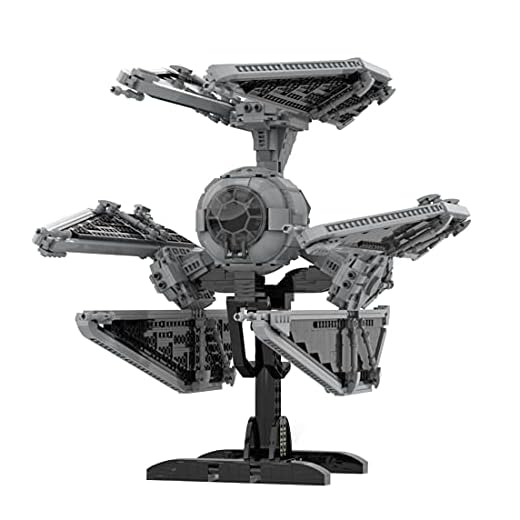 LAKA TIE/D Defender kort modulär 1750 st MOC-79047 Space War Sci-fi-stil rymdskepp exklusiv byggsats med hållare kompatibel med Lego Star War