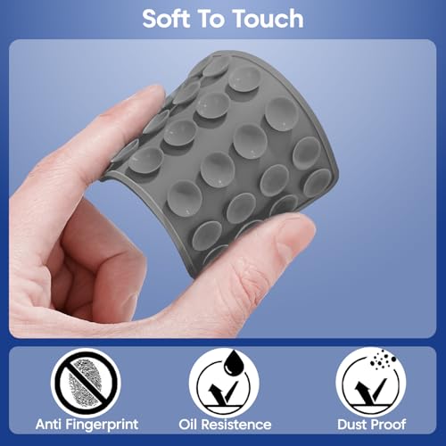Image of Sounce Suction Phone Case, Phone Suction Sticker, for Hands-Free Mobile Accessory Holder Grip, Video Phone Accessory Compatible Mirror, Shower (Light Grey)