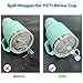 LUOLAO Silicone Spill Stopper Compatible with YETI Straw Cup, Mug Tumbler Accessories Including 2 Straw Cover Topper Cap, 2 Leak Proof Stopper