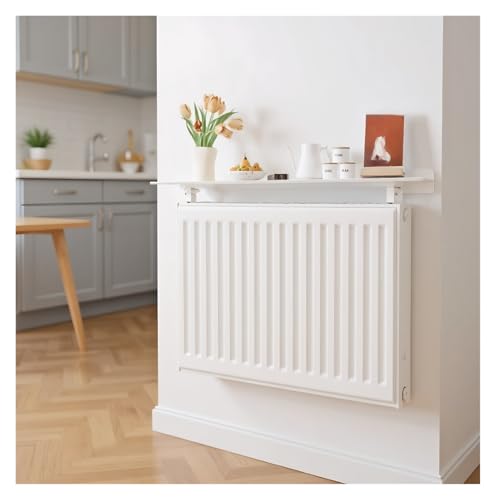 Étagère lumineuse à plusieurs niveaux en métal blanc haut de gamme, design flottant de 80 cm