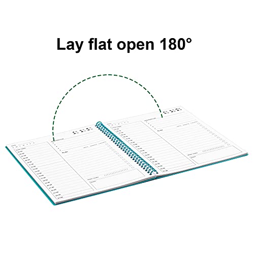 Utytrees Undated Daily Planner, To Do List Notebook, Undated Time Planner, Time Management Manual And Planner, Personal Organizers, 5.2"X7.5", 75 Sheets/150 Pages, Green #TOP3