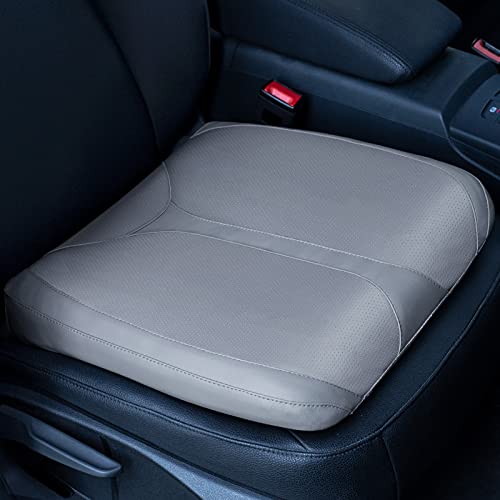 QYILAY Leather Car Memory Foam Heightening Seat Cushion for Short People Driving, Hip(Coccyx/Tailbone) and Lower Back Pain Relief, Adult Booster Seat for Car, Truck,SUV,Office Chair,Wheelchair. by QYILAY - Used condition - US$28.75
