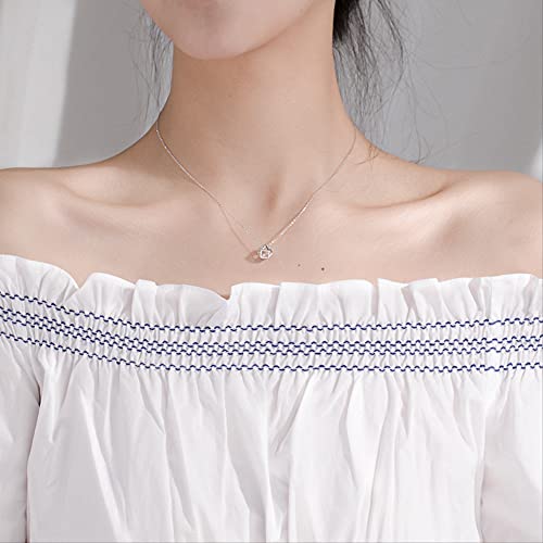 Collier pendentif géométrique zircon chaîne tempérament luxe - 2