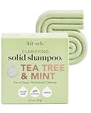Kitsch Tea Tree & Mint Anti-Dandruff Shampoo Bar - Vegan, Natural, Paraben & Sulfate Free | For Itchy Scalp & All Hair Types | Made in US, 3.2oz