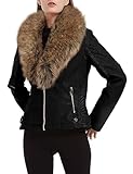 Imperméable et coupe-vent : ce manteau en similicuir pour femme est finement texturé et résistant au vent et à l'eau pour vous garder au sec et à l'aise sous une pluie légère et combattre le vent par temps froid. Cette veste de motard est conçue avec des détails de fermeture à glissière exposés dans un motif raccourci. Deux poches latérales zippées. Ce manteau présente également un style décontracté chic, une fermeture à glissière et des épaules matelassées.