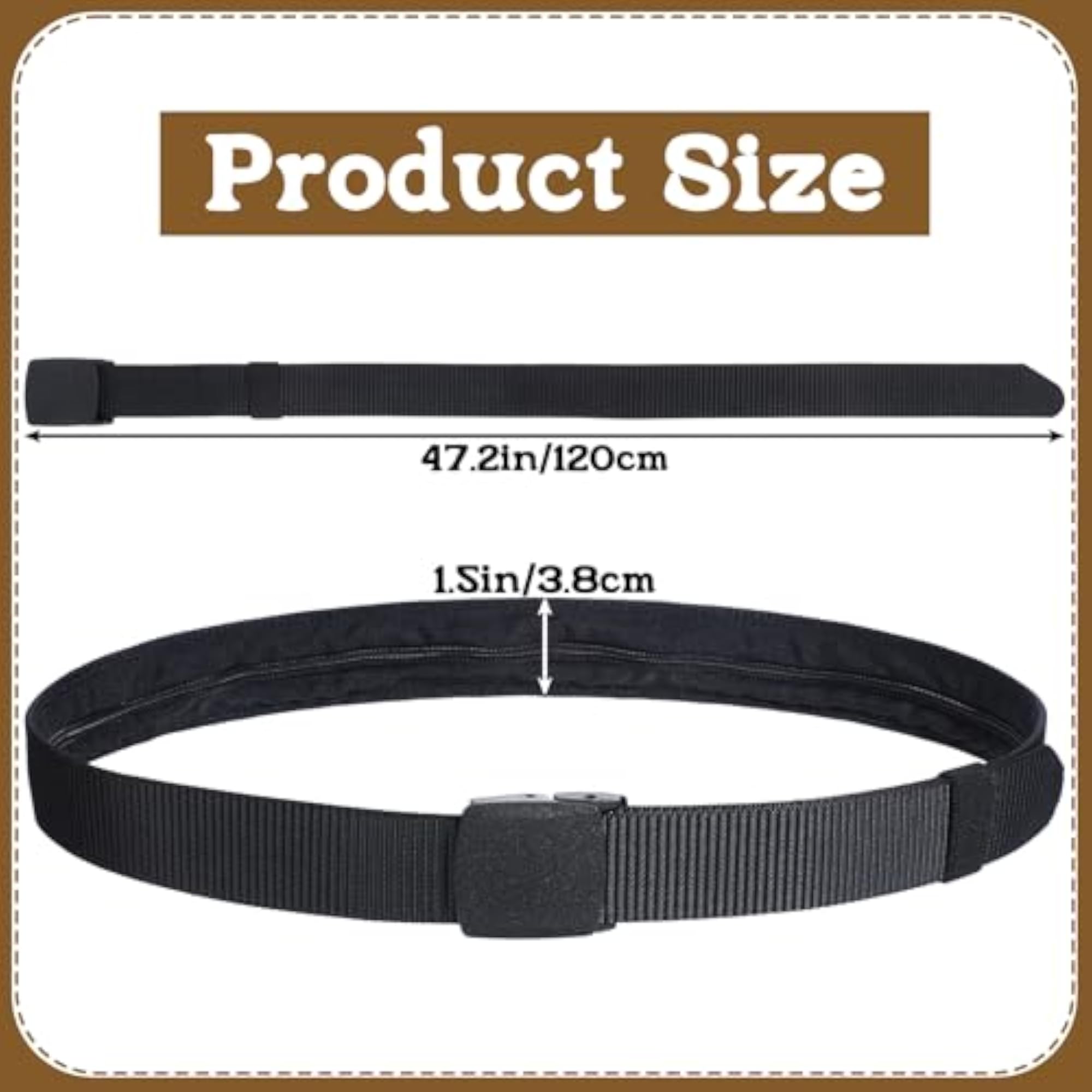 Travel Money Belt with Secret Compartment