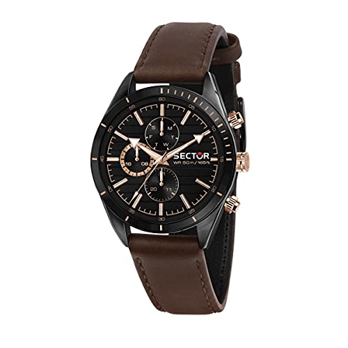 Sector Analog R3251516007, braun, 44mm, Streifen