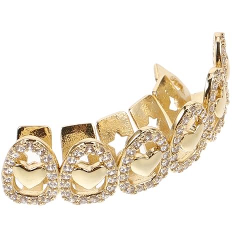 Parrilla desmontable accesorio hip hop dorado hombre con circonita