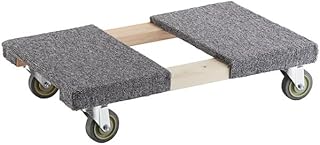 Wood Dolly with Carpeted Deck, 32 x 19 inches, 1000 lb Capacity, 4 inch PVC Wheels