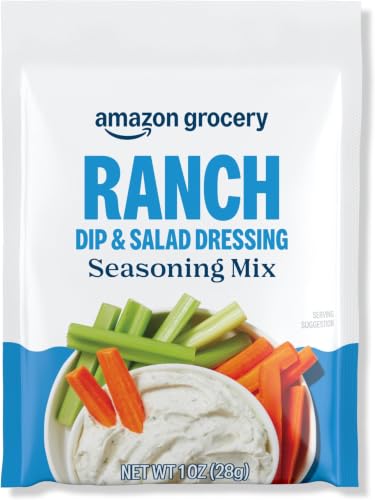 Image of Amazon Grocery, Ranch Dip & Salad Dressing Seasoning Mix, 1 Oz (Previously Happy Belly, Packaging May Vary) (Pack of 6)