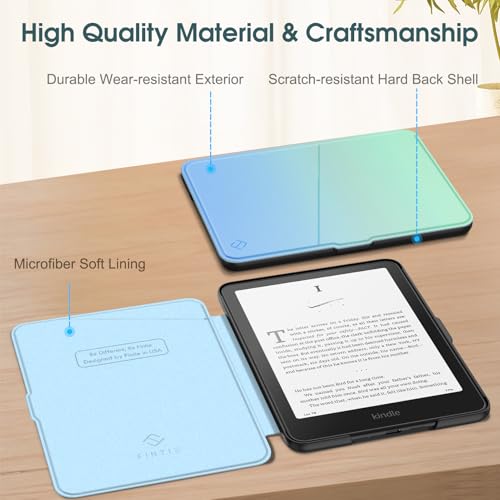 Miniatura 8 de Fintie Funda 7 Para Kindle Paperwhite 12. Generación - 2024 Y Kindle Colorsoft Signature Edition 1. Generación , Funda Protectora Ligera Con Auto Sleep Wake,Seaside Ombre
