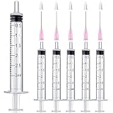 TOUFEIYUAN シリンジ5枚3ml 20G針 注射器 補修用注射器 リキッド調合 注入に便利 シリマーセット カートリッジ 復活 再生 工具 レジン 接着剤 インク 補充 (3ml5枚-20G針)