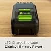 Greenworks 24V 4.0Ah Lithium-Ion High-Power Battery, Upgraded with 35% Power Boost (Genuine Greenworks Battery/ 150+ Compatible Tools)