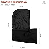 Louise23 Black Waterproof Thermal Balaclava Snood for Men & Women, Fleece-Lined Wind Resistant Hood with Full Head & Neck Coverage for Winter, Cycling, Hiking & Outdoor Work - Image 9