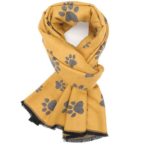 Châle en cachemire femme GFM étoffe texturée chic imprimé pattes