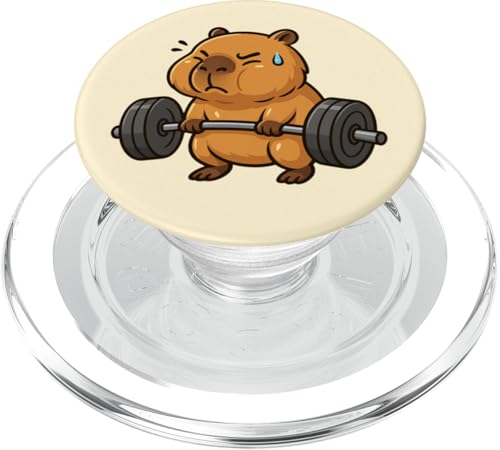 Capybara Animali Amante Deadlift Palestra Rat Lifting Ragazzi Ragazze PopSockets PopGrip per MagSafe